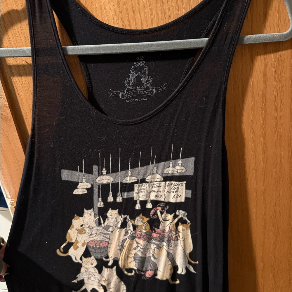 Cute Fish Market Cats tank top